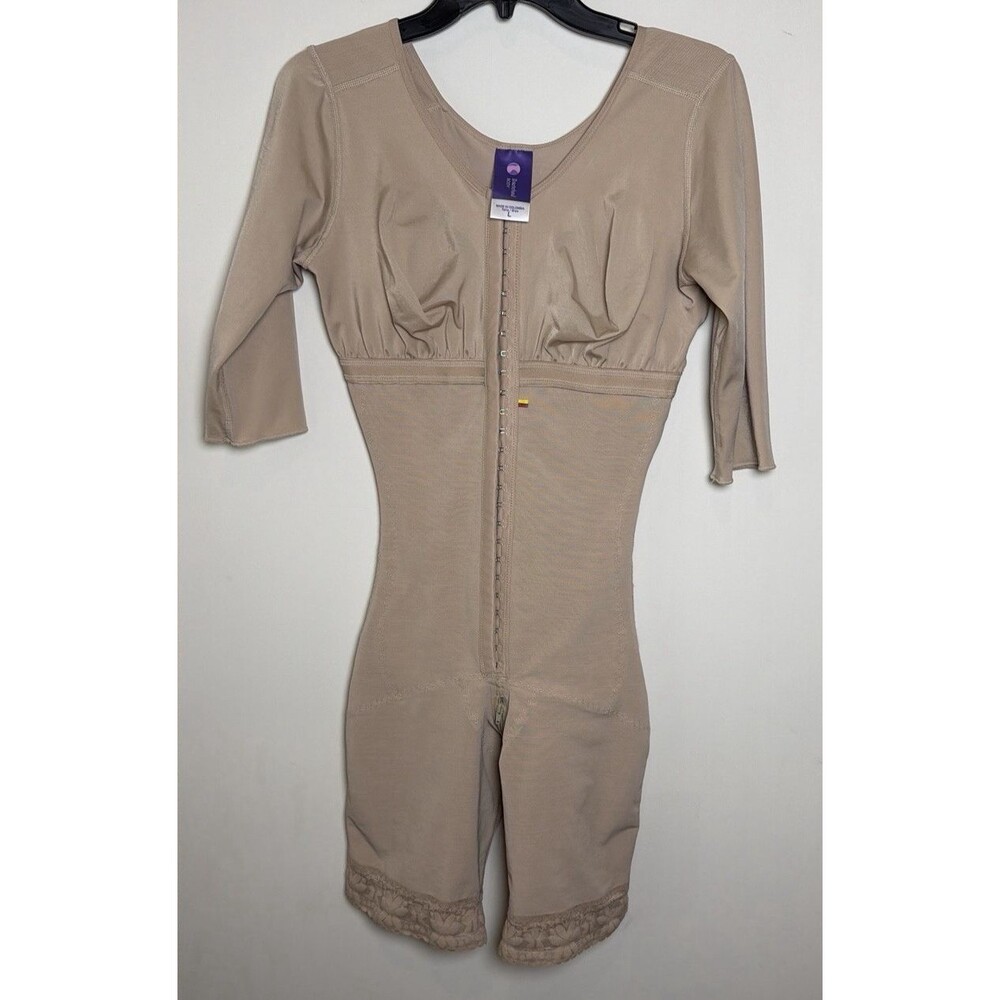 Snatched Body Faja Size L Beige Colombian High Compression Bodysuit Shapewear - Picture 5 of 14